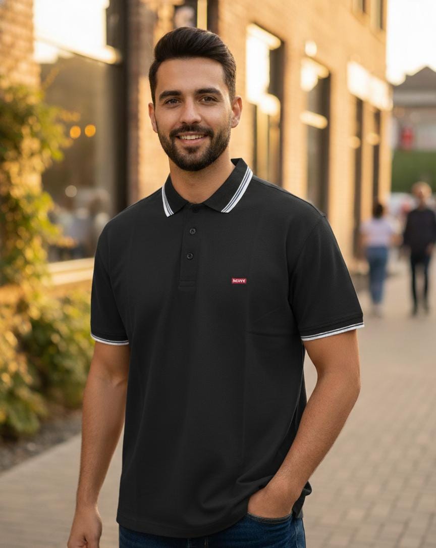 Tipped Collar Polo Shirt