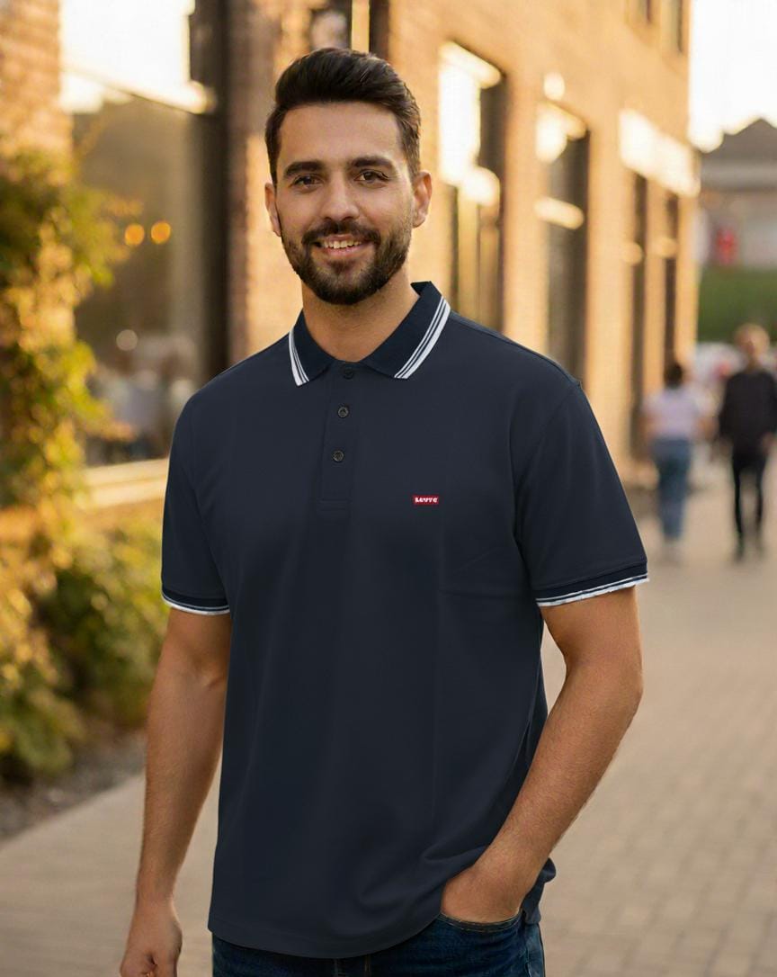 Tipped Collar Polo Shirt