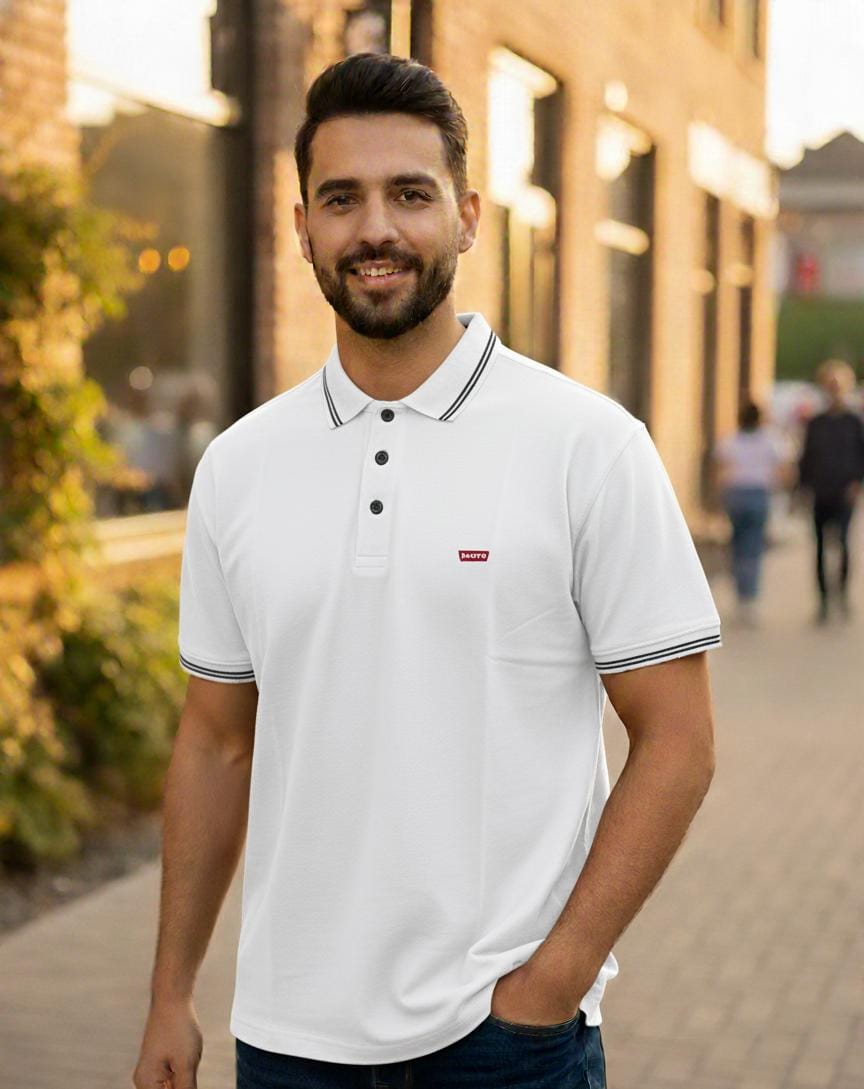 Tipped Collar Polo Shirt
